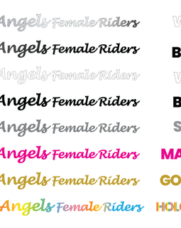 Moto Angels Words - cut out decal