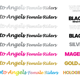 Moto Angels Words - cut out decal