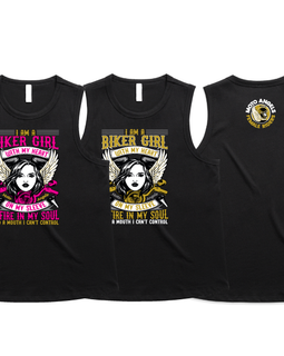 Moto Angels Biker girl heart - tanks tees and hoodies
