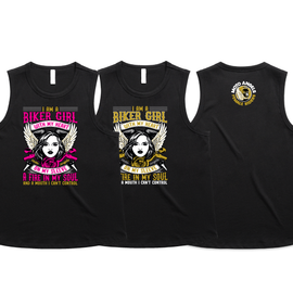 Moto Angels Biker girl heart - tanks tees and hoodies