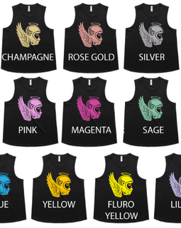 Moto Angels Single colour logo - tanks and tees