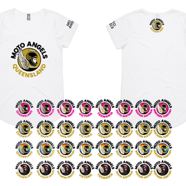 Moto Angels State logo - tanks tees and hoodies