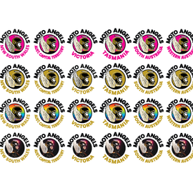 Moto Angels State logo - tanks tees and hoodies