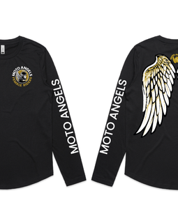 Moto Angels Wings - tanks tees and hoodies