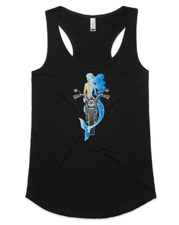 Design on a black racer back tank