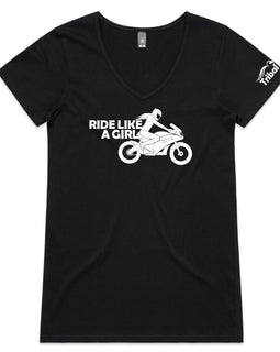 Ride like a girl motorbike - tees