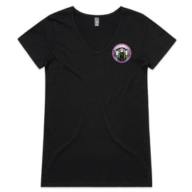 WOW Women on Wheels V-neck tee