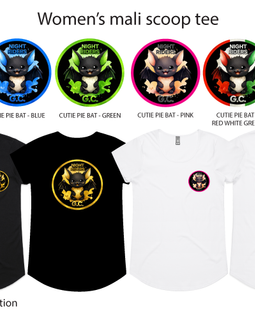 Night Riders GC - ladies cutie pie bat tees