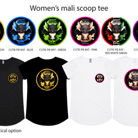 Night Riders GC - ladies cutie pie bat tees