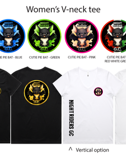 Night Riders GC - ladies cutie pie bat tees
