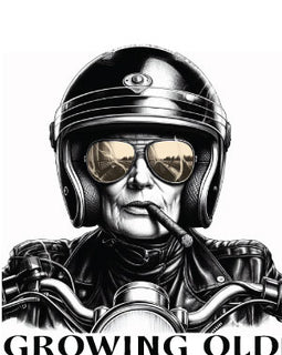 Growing old disgracefully - greeting card