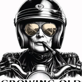 Growing old disgracefully - greeting card