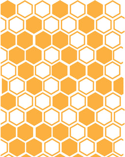 This honeycomb decal in yellow