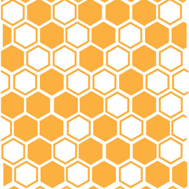 This honeycomb decal in yellow