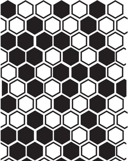 This honeycomb decal  in black