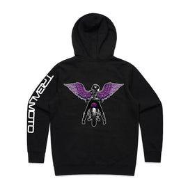 Purple winged rider - long sleeved and hoodie