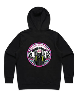 WOW Women on Wheels black hoodie