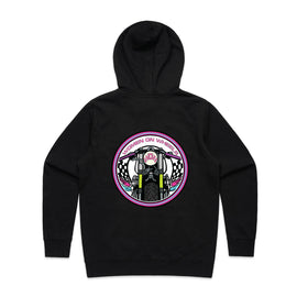 WOW Women on Wheels black hoodie