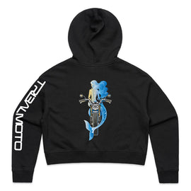 Mermaid on motorbike - long sleeved and hoodie