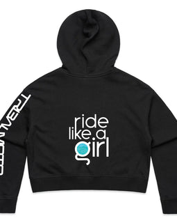 Ride like a girl aqua - long sleeved and hoodie