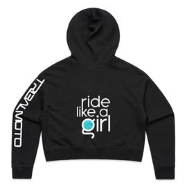Ride like a girl aqua - long sleeved and hoodie