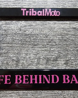 Life behind bars - motorbike number plate frame