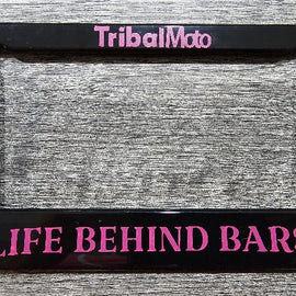 Life behind bars - motorbike number plate frame