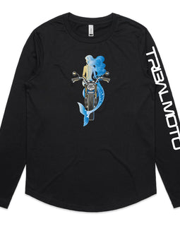 Mermaid on motorbike design