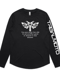 Never too old design - long sleeved and hoodie