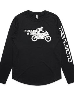 Ride like a girl road motorbike design
