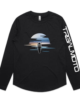 Sunset motorbike - long sleeved and hoodie