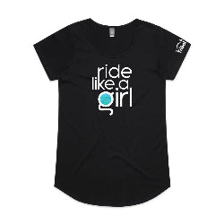 Ride like a girl aqua design