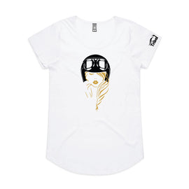 Design on a white mali tee