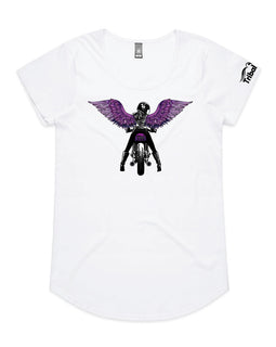 Purple winged rider design