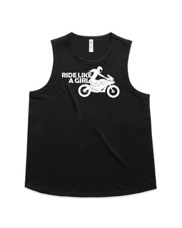 Ride like a girl motorbike - tanks and singlets