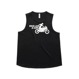 Ride like a girl motorbike - tanks and singlets