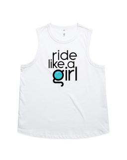 Ride like a girl aqua design