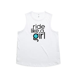 Ride like a girl aqua design