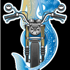 Mermaid on motorbike design