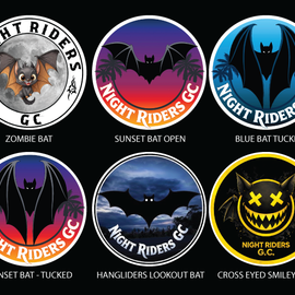 Night Riders GC - round stickers