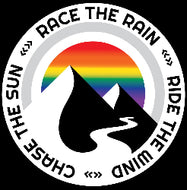 Race the rainbow motorbike design sticker