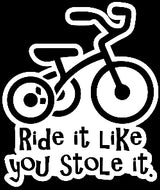 Ride it like you stole it decal