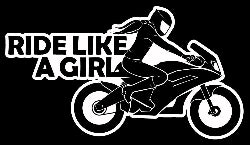 Ride like a girl motorbike decal 