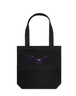 Bat winged motorbike tote bag