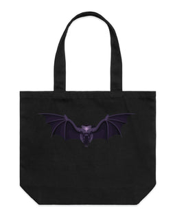 Bat winged motorbike tote bag