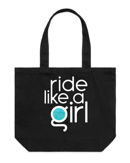 ride like a girl tote bag wide