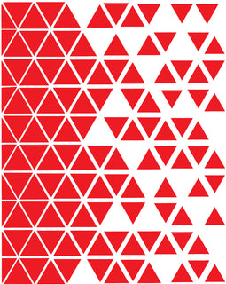 Decal sheet of triangles