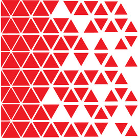 Decal sheet of triangles
