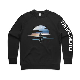 Sunset motorbike - long sleeved and hoodie