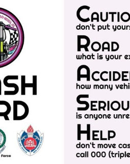 Women on wheel crash card